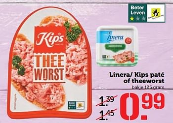 Aanbiedingen Linera- kips paté of theeworst - Kips - Geldig van 03/04/2017 tot 09/04/2017 bij Coop