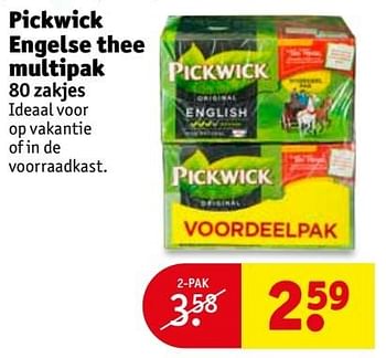Aanbiedingen Pickwick engelse thee multipak - Pickwick - Geldig van 28/03/2017 tot 09/04/2017 bij Kruidvat