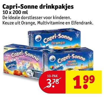 Aanbiedingen Capri-sonne drinkpakjes - Capri Sonne - Geldig van 28/03/2017 tot 09/04/2017 bij Kruidvat
