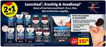 Aanbiedingen Magnesium 400 forte - Lucovitaal - Geldig van 28/03/2017 tot 09/04/2017 bij Kruidvat