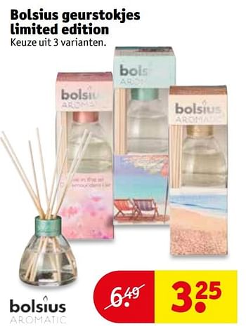 Aanbiedingen Bolsius geurstokjes limited edition - Bolsius - Geldig van 28/03/2017 tot 09/04/2017 bij Kruidvat