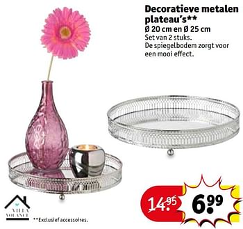 Aanbiedingen Decoratieve metalen plateau`s - Huismerk - Kruidvat - Geldig van 28/03/2017 tot 09/04/2017 bij Kruidvat