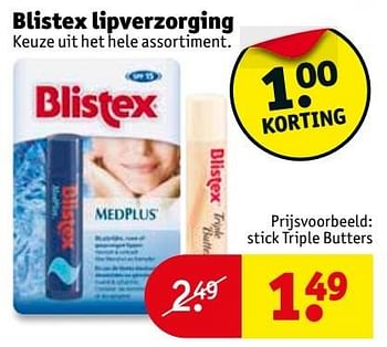 Aanbiedingen Blistex lipverzorging - Blistex - Geldig van 28/03/2017 tot 09/04/2017 bij Kruidvat