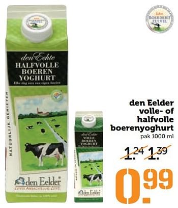 Aanbiedingen Den eelder volle- of halfvolle boerenyoghurt - Den Eelder - Geldig van 03/04/2017 tot 09/04/2017 bij Coop