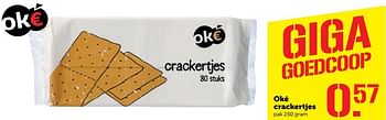 Aanbiedingen Oké crackertjes - Oké - Geldig van 03/04/2017 tot 09/04/2017 bij Coop
