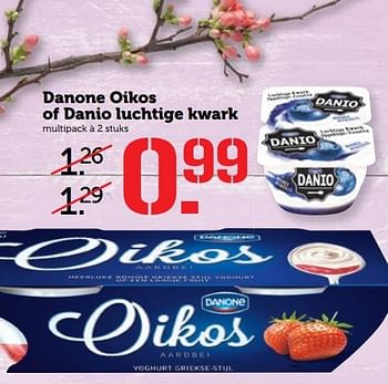 Aanbiedingen Danone oikos of danio luchtige kwark - Danone - Geldig van 03/04/2017 tot 09/04/2017 bij Coop