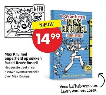 Aanbiedingen Max kruimel superheld op sokken rachel renée russell - Huismerk-Bruna - Geldig van 20/03/2017 tot 17/04/2017 bij Bruna