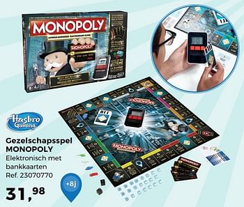 Aanbiedingen Gezelschapsspel monopoly - Hasbro - Geldig van 04/04/2017 tot 02/05/2017 bij Supra Bazar