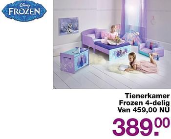 Aanbiedingen Tienerkamer frozen 4-delig - Disney  Frozen - Geldig van 20/03/2017 tot 31/05/2017 bij Baby & Tiener Megastore