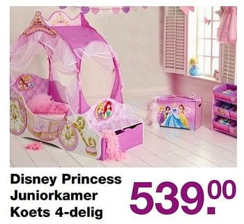 Aanbiedingen Disney princess juniorkamer koets 4-delig - Disney Princess - Geldig van 20/03/2017 tot 31/05/2017 bij Baby & Tiener Megastore