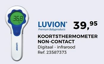 Aanbiedingen Koortsthermometer non-contact - Luvion - Geldig van 04/04/2017 tot 02/05/2017 bij Supra Bazar