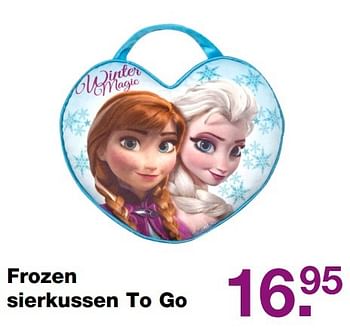 Aanbiedingen Frozen sierkussen to go - Disney  Frozen - Geldig van 20/03/2017 tot 31/05/2017 bij Baby & Tiener Megastore