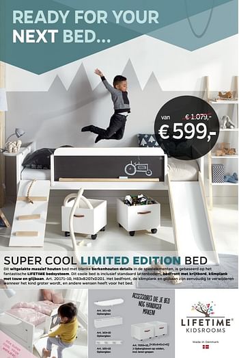 Aanbiedingen Super cool limited edition bed - Huismerk - Baby &amp; Tiener Megastore - Geldig van 20/03/2017 tot 31/05/2017 bij Baby & Tiener Megastore