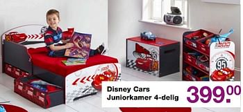 Aanbiedingen Disney cars juniorkamer 4-delig - Cars - Geldig van 20/03/2017 tot 31/05/2017 bij Baby & Tiener Megastore