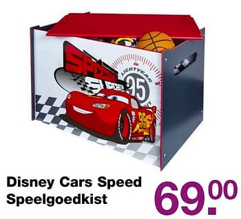 Aanbiedingen Disney cars speed speelgoedkist - Cars - Geldig van 20/03/2017 tot 31/05/2017 bij Baby & Tiener Megastore