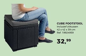 Aanbiedingen Cube footstool - Huismerk - Supra Bazar - Geldig van 04/04/2017 tot 02/05/2017 bij Supra Bazar