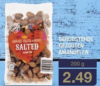 Aanbiedingen Geroosterde gezouten amandelen - Huismerk - Aldi - Geldig van 21/03/2017 tot 17/04/2017 bij Aldi