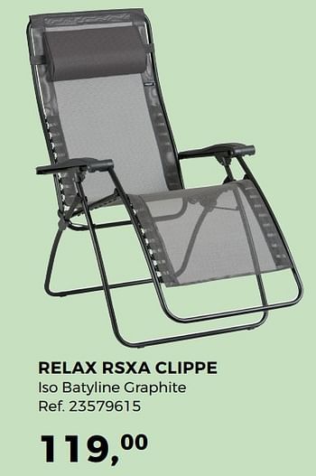 Aanbiedingen Relax rsxa clippe - Lafuma - Geldig van 04/04/2017 tot 02/05/2017 bij Supra Bazar
