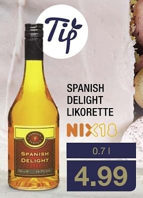 Aanbiedingen Spanish delight likorette - Spanish Delight - Geldig van 21/03/2017 tot 17/04/2017 bij Aldi