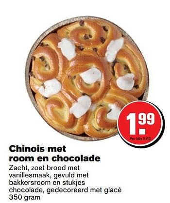 Aanbiedingen Chinois met room en chocolade - Huismerk - Hoogvliet - Geldig van 29/03/2017 tot 17/04/2017 bij Hoogvliet