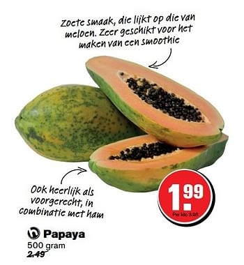 Aanbiedingen Papaya - Huismerk - Hoogvliet - Geldig van 29/03/2017 tot 17/04/2017 bij Hoogvliet