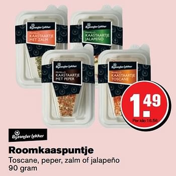 Aanbiedingen Roomkaaspuntje toscane, peper, zalm of jalapeño - Huismerk - Hoogvliet - Geldig van 29/03/2017 tot 17/04/2017 bij Hoogvliet