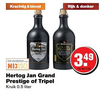 Aanbiedingen Hertog jan grand prestige of tripel - Hertog Jan - Geldig van 29/03/2017 tot 17/04/2017 bij Hoogvliet