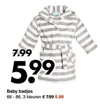 Aanbiedingen Baby badjas - Huismerk - Wibra - Geldig van 24/04/2017 tot 13/05/2017 bij Wibra