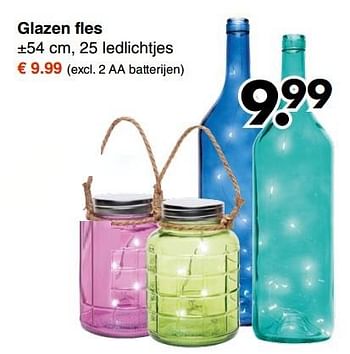 Aanbiedingen Glazen fles - Huismerk - Wibra - Geldig van 24/04/2017 tot 13/05/2017 bij Wibra