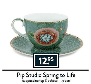 Aanbiedingen Pip studio spring to life cappuccinokop + schotel - Pip Studio - Geldig van 27/03/2017 tot 17/04/2017 bij Cook & Co