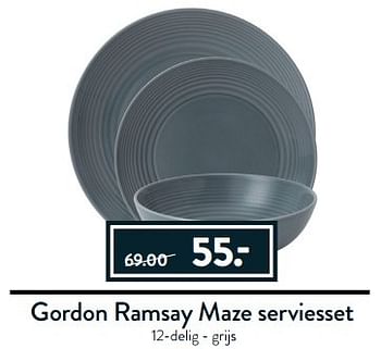 Aanbiedingen Gordon ramsay maze serviesset - Geldig van 27/03/2017 tot 17/04/2017 bij Cook & Co