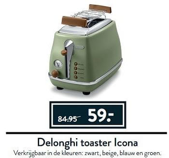 Aanbiedingen Delonghi toaster icona - Delonghi - Geldig van 27/03/2017 tot 17/04/2017 bij Cook & Co
