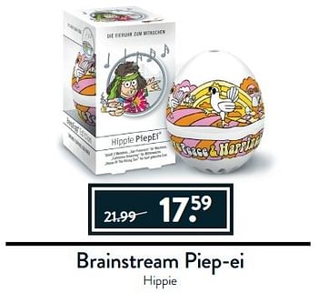 Aanbiedingen Brainstream piep-ei hippie - Geldig van 27/03/2017 tot 17/04/2017 bij Cook & Co
