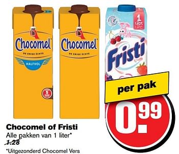 Aanbiedingen Chocomel of fristi - Huismerk - Hoogvliet - Geldig van 29/03/2017 tot 04/04/2017 bij Hoogvliet