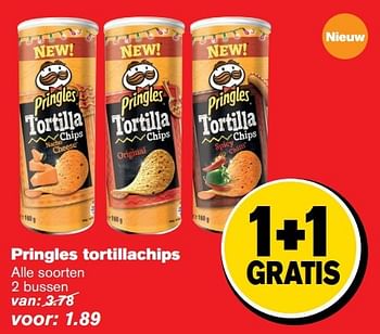 Aanbiedingen Pringles tortillachips - Pringles - Geldig van 29/03/2017 tot 04/04/2017 bij Hoogvliet