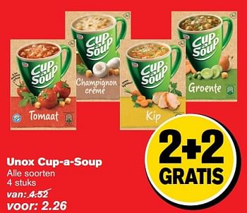 Aanbiedingen Unox cup-a-soup - Unox - Geldig van 29/03/2017 tot 04/04/2017 bij Hoogvliet