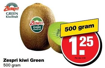 Aanbiedingen Zespri kiwi green - Green - Geldig van 29/03/2017 tot 04/04/2017 bij Hoogvliet