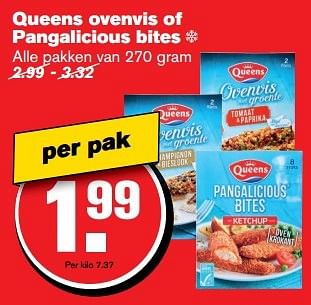 Aanbiedingen Queens ovenvis of pangalicious bites - Queens - Geldig van 29/03/2017 tot 04/04/2017 bij Hoogvliet