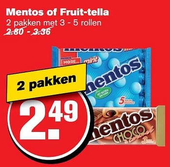 Aanbiedingen Mentos of fruit-tella - Huismerk - Hoogvliet - Geldig van 29/03/2017 tot 04/04/2017 bij Hoogvliet
