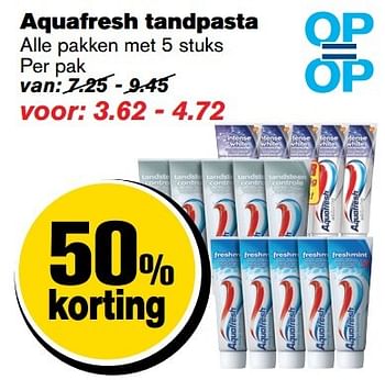 Aanbiedingen Aquafresh tandpasta - Aquafresh - Geldig van 29/03/2017 tot 04/04/2017 bij Hoogvliet