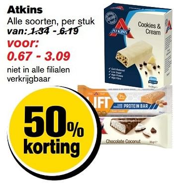 Aanbiedingen Atkins alle soorten - Atkins - Geldig van 29/03/2017 tot 04/04/2017 bij Hoogvliet