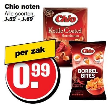 Aanbiedingen Chio noten - Chio - Geldig van 29/03/2017 tot 04/04/2017 bij Hoogvliet