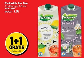Aanbiedingen Pickwick ice tea - Pickwick - Geldig van 29/03/2017 tot 04/04/2017 bij Hoogvliet