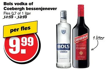 Aanbiedingen Bols vodka of coebergh bessenjenever - Huismerk - Hoogvliet - Geldig van 29/03/2017 tot 04/04/2017 bij Hoogvliet