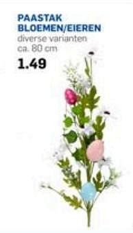 Aanbiedingen Paastak bloemen-eieren - Huismerk - Action - Geldig van 29/03/2017 tot 04/04/2017 bij Action