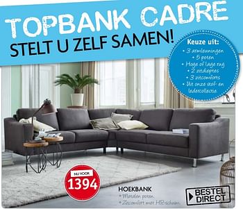 Aanbiedingen Hoekbank - Huismerk - Profijt Meubelen - Geldig van 31/03/2017 tot 07/04/2017 bij Profijt Meubel