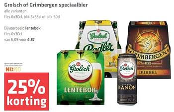 Aanbiedingen Lentebok - Grolsch - Geldig van 30/03/2017 tot 05/04/2017 bij Spar