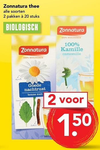 Aanbiedingen Zonnatura thee - Zonnatura - Geldig van 02/04/2017 tot 08/04/2017 bij Deen Supermarkten