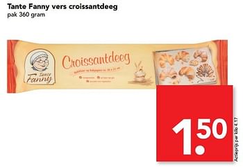 Aanbiedingen Tante fanny vers croissantdeeg - Tante Fanny - Geldig van 02/04/2017 tot 08/04/2017 bij Deen Supermarkten