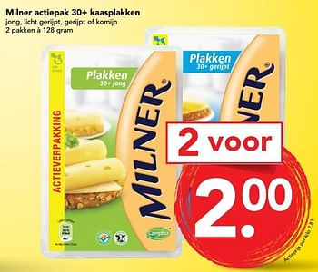 Aanbiedingen Milner actiepak 30+ kaasplakken - Milner - Geldig van 02/04/2017 tot 08/04/2017 bij Deen Supermarkten